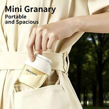 Minitutu 1pc Baby Portable Milk Powder Dispenser, Airtight Moisture-Proof Travel Container - Moon Mist Gray - View 4