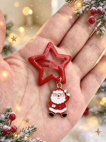 4pcs Set - Creative Christmas Star Hair Clips, Perfect For Christmas Parties, Holiday Gatherings And Festive Photo Props - Multicolor - View 8