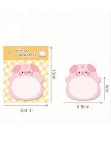1pc Cute Animal Shaped Sticky Note Set, Cartoon Memo Pad, Korean Style Stationery Manual, Decorative Material, Student Mini Memo Pad, Message Sticky Note, Removable And Reusable Without Residue, Special Shaped Pattern, Bookmark, Mark To-Do List, Office And Study Desk Essential, Compact And Fresh, Creative Gift, Student Stationery, New Semester Essential, Multi-Functional, Practical And High Value, Cute Pet Design, Multiple Patterns, Manual Essential, Desk Storage, No Damage To Paper, Easy To Tear, Strong Adhesion, Student Gift, Office Goodies, Suitable For Diary And Notes, Manual, Cute Girl Style, Adorable And Exquisite - one-size - View 4