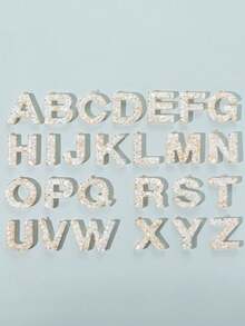 10/20pcs Random 26 English Letter Charms DIY Jewelry Accessories Bag Keychain Resin Epoxy Car Keyring - Letters Shipped at Random - View 1
