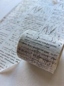 1 Roll Vintage Handwritten Text Manuscript Decorative Adhesive Tape Masking Washi Tape Diy Scrapbooking Journal Sticker Label Japanese Stationery - JD377 - View 1