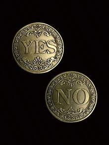 YES Or NO Lucky Coin Decision Coin Double-Sided Badge Collectible Gift Coin - Multicolor - View 1