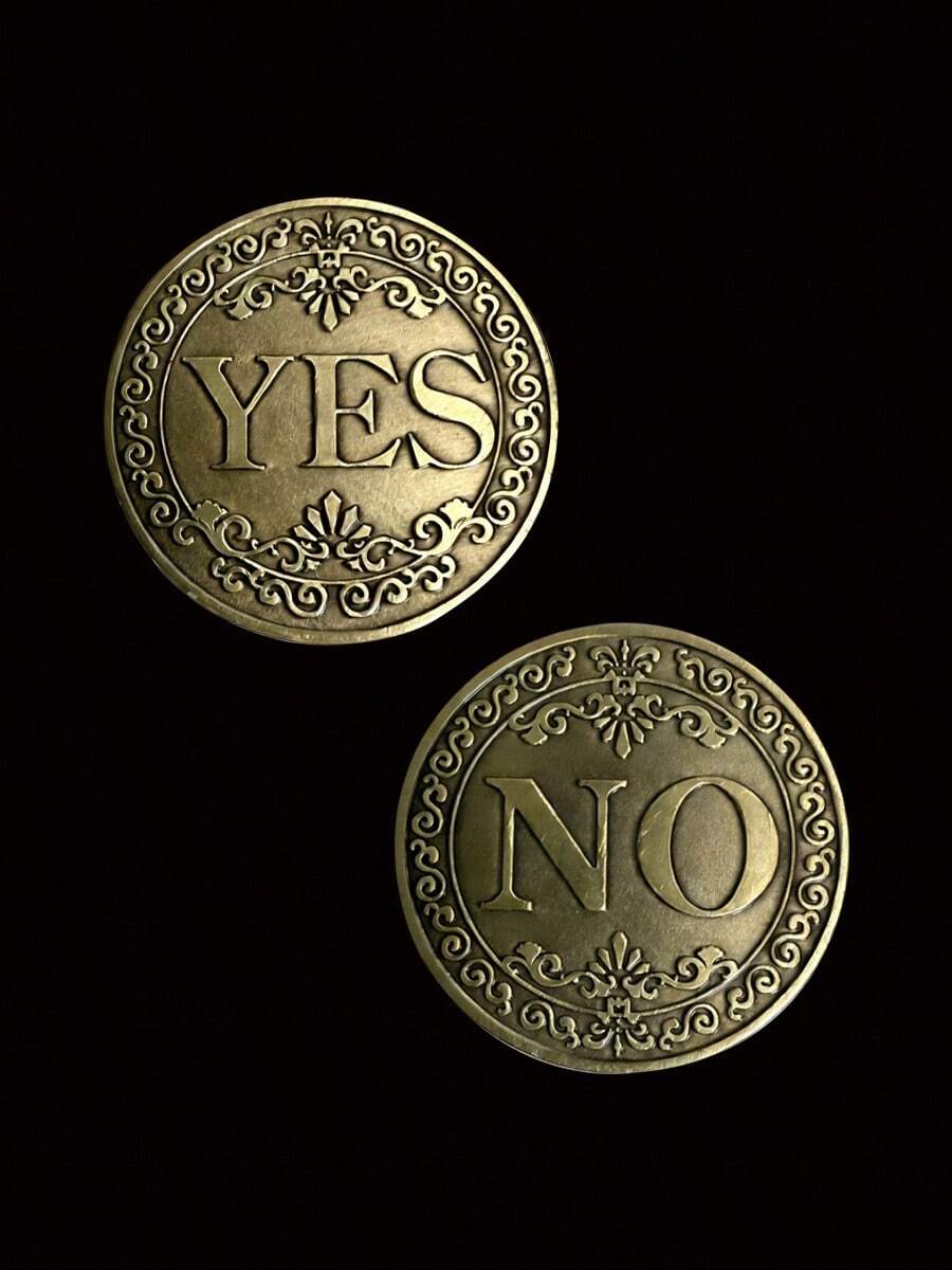 YES Or NO Lucky Coin Decision Coin Double-Sided Badge Collectible Gift Coin - Multicolor - View 1
