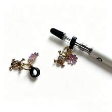 1個電子煙持握器 矽膠戒指煙盒，電子煙掛飾配件，可自定義設計，510電池支架 - 彩色 - 查看 1