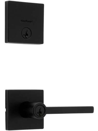 Halifax Keyed Entry Lever And Single Cylinder Deadbolt Combo Pack Featuring SmartKey® In Matte Black