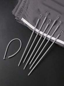 1/3/5pcs Spring-Loaded Flexible Drawstring Replacement Tool | 2-In-1 Elastic Band Threader, Suitable For Pants, Sports Shirts And Skirts | Essential Home Kit, Includes Waistband Threader, No-Sew DIY Assistant | Women's Christmas Gift (Steel Spring, Bendable Guide Head) - Multicolor - View 7