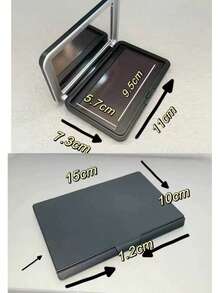 Kotak Penyimpanan Palet Eyeshadow Magnetik DIY, Organizer Makeup Palet Warna yang Dapat Disesuaikan dengan Cermin (Panci Logam Kecil Tidak Termasuk) - Hitam - View 14