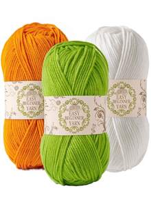 3pcs/150g Assorted Color Yarn Set, Christmas DIY Craft Creative Gift, Suitable For Crochet Hats, Clothes, Scarves, Blankets, Gloves And Small Craft Projects, As Well As Jewelry Making DIY Material Kit - Yarn Kit - View 15