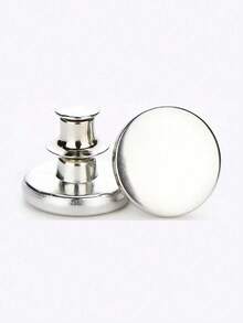 Detachable Denim Jeans Button, No-Nail Zinc Alloy Button, Adjust Waist Size Without Sewing - Silver - View 16