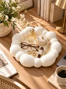 1pc Bubble Tray Vanity Storage Organizer, Decorative Jewelry Perfume Candle Small Accessory Storage Tray, Vanity Bathroom Countertop Decor, Home Storage Display, Room Decoration, Creative Gift, Halloween, Kitchen, Cup, Christmas Home Decor - Multicolor - View 6