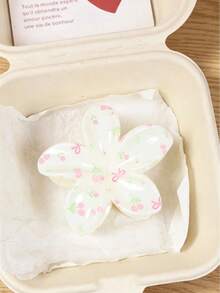 2/1pc Women's Floral Hair Clip, Lightweight Plastic Hair Claw, Suitable For Bathing, Washing Face, And Outfit Matching - Multicolor - View 3