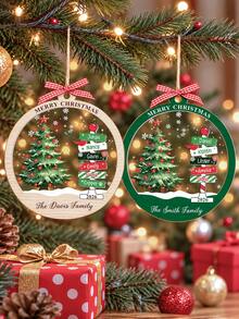Personalized Christmas Ornament With Names, Custom 2026 Family Ornament, Christmas Tree Ornament, Xmas Tree Decor, Holiday Keepsake - Multicolor - View 3