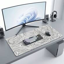 Black & White Map Extra Long Mouse Pad, Gaming Office Home Art Design, Gift For Friends And Family, Rubber Base, PC Laptop Study Desk Mat, Multiple Sizes, Computer Keyboard Pad, Non-Slip Durable Smooth - View 19