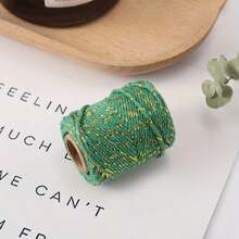 Gift Packaging Ribbon, Gift Box Packaging Rope, Multi-Color Mixed Weave With Gold Stripe Decoration, Suitable For Christmas Gift Wrapping, Crafts, Sewing And Holiday Decoration - Multicolor - View 10