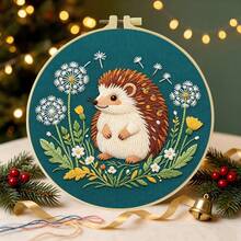 Embroidery Kit 15x15cm/5.9in Or 20x20cm/7.9in DIY Set With Flora And Fauna Pattern. For Adult Beginners. Includes Fabric, Instructions, Hoop, Needles & Threads. Great Gift For Friends/Family. Home Or Office Art Decor. - Flora Fauna - View 4