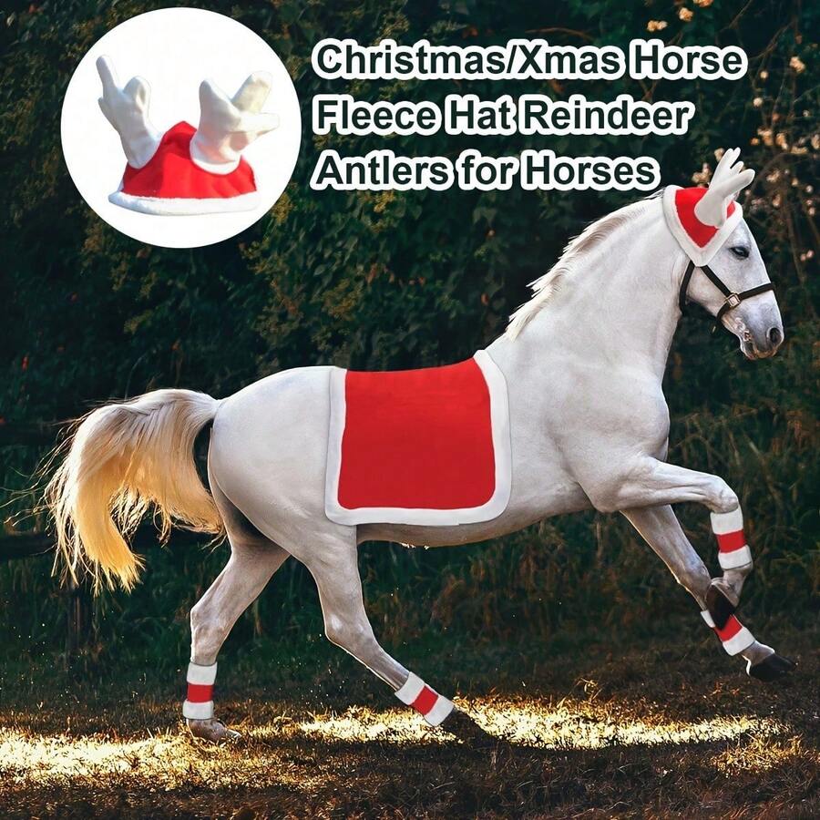 Christmas Horse Riding Supplies Christmas Reindeer Antler Hat Christmas Horse Decoration - SD-lJM - View 1