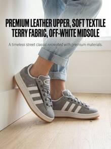 Adidas Campus Teen Sneakers Durable Classic Retro Travel Training Street Style White JQ6384 - Grey - View 1