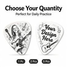 1/2/5pcs Customized Personalized Double-Sided Guitar Picks, Support Uploading Custom Images, Thickness 1.0mm, Suitable For Acoustic And Electric Guitars, Unique Gift For Music Lovers, Perfect For Daily Practice - Multicolor - View 3