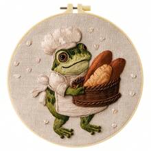 15*15cm/5.9*5.9in 20*20cm/7.9*7.9in,Hard-Working Animals Embroidery Kit, DIY Handmade Embroidery Set For Adult Beginners, Home Gift, Women's Sewing Gift, Including User Manual, Printed Pattern Fabric, Embroidery Frame, Needle And Thread. - Hard-working - View 19