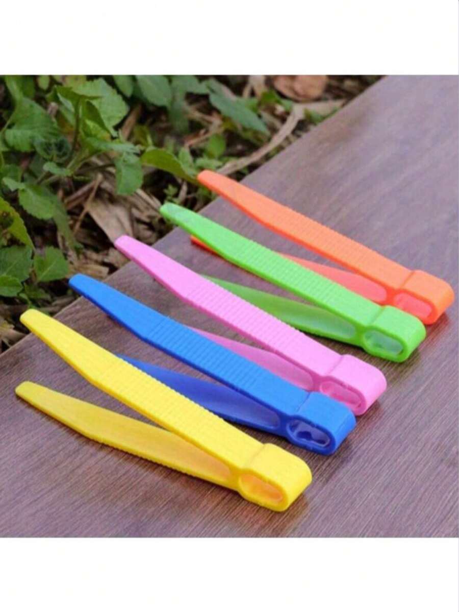 Durable Plastic Tweezers In 5 Colors-Ideal For Precision Work With Beads, Plants, Or Insects; Tool Set (Random Selection)-Easter Gift. - 1 - View 1