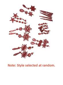 9 Random Crystal Snowflake Decorations, Acrylic Snowflake Decor For Winter, Suitable For Party Gifts And Celebrations - Multiple Styles - View 11