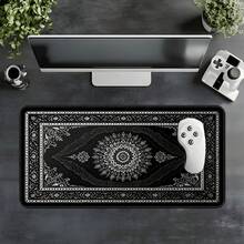 1 buah Alas Mouse Gaming Ekstra Besar Motif Mandala Hitam Putih, Alas Karet Anti Selip, Permukaan Kain Lembut Berjahit, Alas Meja Ukuran Besar, Cocok Untuk Kantor, Rumah, Bermain Game, Belajar, Hadiah Sempurna Untuk Teman, Remaja, Gamer - View 6