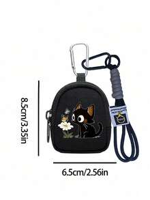 Small Wallet With A Drawstring And Cute Kitten Pattern, Lipstick Bag, Coin Purse, Zipper Credit Card Wallet, Fashionable High-End Wallet, Key Protection Storage Bag, Small Tool Bag, Women's Fashionable Card Bag, Travel And Daily Use, - Multicolor - View 11