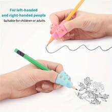 2/4Pcs Silicone Pencil Grips,Handwriting Aid Tool,Ergonomic Writing Posture Corrector,Kids School Stationery,Learning Supplies,Ideal Gift For Students - Multicolor - View 6