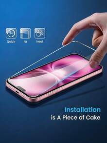 3 Buah Pelindung Layar Kaca Tempered HD Layar Penuh Kompatibel dengan iPhone 16 / 18 Pro / 18 Pro Max / 17 Pro / 17 Pro Max / 17 / 16 / 15 / 14 / 13 / 12 / 11 Series – Kekerasan 9H, Tahan Gores, Anti Sidik Jari, Tahan Minyak, Bebas Gelembung, Transparansi Tinggi, Ramah Casing, Tampilan Jernih. - Clear - View 5