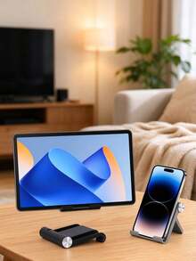 حامل هاتف وجهاز لوحي قابل للتعديل بتصميم قطة لطيف مع قاعدة مانعة للانزلاق - حامل مكتبي مناسب لطاولات السرير والسفر والمكتب - متعدد الألوان - مشاهدة 7
