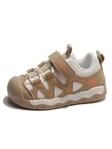 Baby Anti-Collision Functional Sports Shoes, Spring/Autumn Hook-And-Loop Soft Sole Non-Slip Casual Walking Shoes For Boys And Girls - Khaki - View 6