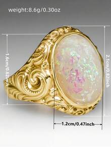 1pc Vintage Ring Women's Wedding Engagement Party Jewelry Valentine's Day Gift - 1# - View 8