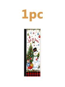 1/2Pcs Christmas Fridge Handle Covers, Snowman, Christmas Tree, Black & Red Plaid, Christmas Ball Patterns, With Hook & Loop Fastener, Suitable For Refrigerator, Oven, Microwave, Dishwasher, Christmas Kitchen Decor - View 8