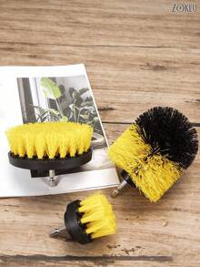 3pcs Drill Brush Cleaning Set, Multi-Surface Applicable, Nylon 2/3.5/4 Inch Brush Heads, 1/4 Inch Hex Shaft; Suitable For Bathroom Tiles, Car Rims, Garage Floors, Grout, Carpets, Mats And Pool Steps - Multiple Styles - View 8