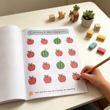 Connect The Dots Brain Challenge Activity Book For Kids, Suitable For 3-8 Years Old, Fun Logic Path Puzzle Workbook, Improve Concentration And Problem-Solving Skills, Brain Thinking Game Book, Early Education Educational Reading, Perfect Birthday And Holiday Gift For Boys And Girls. Halloween And Christmas Gift - Multicolor - View 6