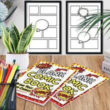 1 Blank Comic Book DIY Handmade Comic Story Sketchbook Multi-Panel Layout Template Drawing Book Creative Doodle Gift - Single Piece - View 7