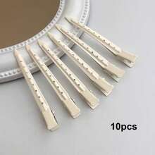 20PCS/10PCS Root Fixing Fluffy Hair Clips For Women, No Trace Bangs High Crown Styling Hair Clips, Makeup Positioning Alligator Hair Clips Hair Accessories (Suitable For Personal Makeup Styling, Hair Salon, Photo Studio) - Silver - View 37
