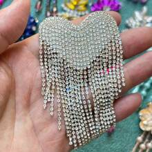 6-14pcs/Set Handmade Beaded Crystal Flower Applique Patch, Clothing Repair Accessories, DIY Decoration For Clothes, Bags, Shoes, Hats, Brooch, Random Color And Pattern, Sewing Required - Hand-beaded Style - View 4