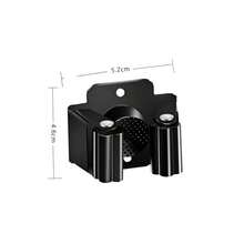2/4/6/8/12pcs Broom & Mop Holder Rack, Wall Mounted Broom Organizer, Heavy Duty Garden Tool Storage Rack With Rake And Shovel Handles, Stainless Steel Mop Hanger Rack. Wall Mounted Multi-Function Storage Rack With Screws. - Black - View 2
