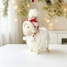 1pc Christmas Decoration Little Sheep Hanging Ornament, Christmas Tree Hanging Decoration, Room Scene, Kitchen Scene, Garden Scene, Christmas Prop Decoration, Random Style - Multicolor - View 5
