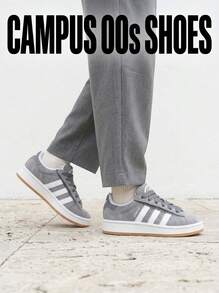 Adidas Campus Teen Sneakers Durable Classic Retro Travel Training Street Style White JQ6384 - Grey - View 6