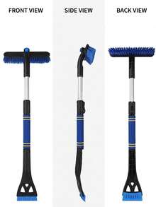1set Snow Brush And Snow Shovel, 3‑In‑1 Detachable Extra‑Long Snow Removal Tool, Rotatable Brush Head, Paint Protection, Orange Comfort Grip Handle For Car Windshield, Fits Cars And Trucks - Multiple Styles - View 7
