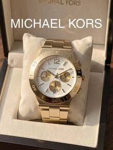 MK5933 Michael Kors Men's Chronograph Watch All Gold Tone Metal Bracelet Multi Function Dial With Date Casual Watch Daily Wear Birthday Gift For Him - Gold - View 10