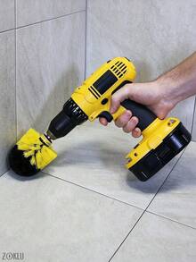 3pcs Drill Brush Cleaning Set, Multi-Surface Applicable, Nylon 2/3.5/4 Inch Brush Heads, 1/4 Inch Hex Shaft; Suitable For Bathroom Tiles, Car Rims, Garage Floors, Grout, Carpets, Mats And Pool Steps - Multiple Styles - View 4