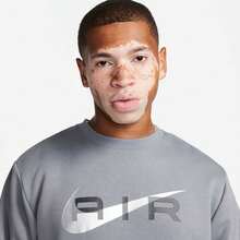 Nike Air Swoosh Fleece Sweatshirt  Grey - Grey - View 4