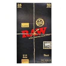 Avant أوراق لف Raw Black Classic 1/4 غير مكررة فائقة الرقة، علبة من 24 دفتر، أفضل جودة مضمونة - مشاهدة 6