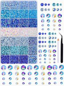 1pc 24 Colors Random Mixed Nail Art Rhinestones, Flat Back Resin Rhinestones, Suitable For Nail Art, Clothing Fabric Decoration, Handmade DIY And More - Multicolor - View 10