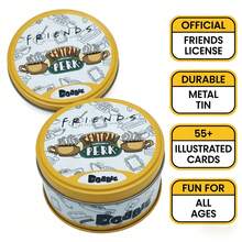 DOBBLE 1 Set Of Friends-Themed Fun Matching Cards - Visual Reaction Game Cards - Play Matching Card Games Quickly With Family And Friends - Metal Box For Family Gatherings - Suitable For Multiple Players, Party Decoration, Card Games - Multicolor - View 6