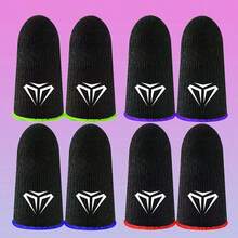 8pcs Colorful Mixed Finger Sleeves, Fingertip Gloves Gaming Thumb Protector For Smartphone Games, Sweat-Proof, Breathable, Seamless Touch Screen, Comfortable & Precise To Enhance Your Gaming Experience - Multicolor - View 13
