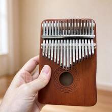 1pc 17-Key Ergonomic Kalimba Thumb Piano, Made Of Rosewood And Steel, Easy To Learn And Play Mbira, Comes With Engraved Notes And Tuning Hammer - Perfect Gift For Beginners To Professionals - Multicolor - View 11